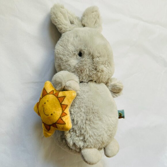 Bunnies by the Bay Gray Rabbit Plush Cricket Island Bloom Bunny 7" Toy Sun Star - Picture 4 of 15